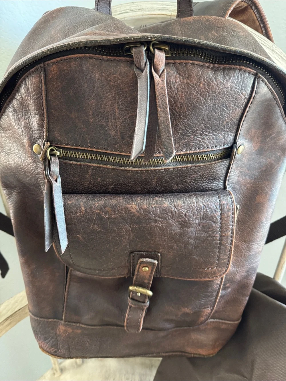 Patricia Nash Men’s Tuscan Leather Vintage Backpack Like New